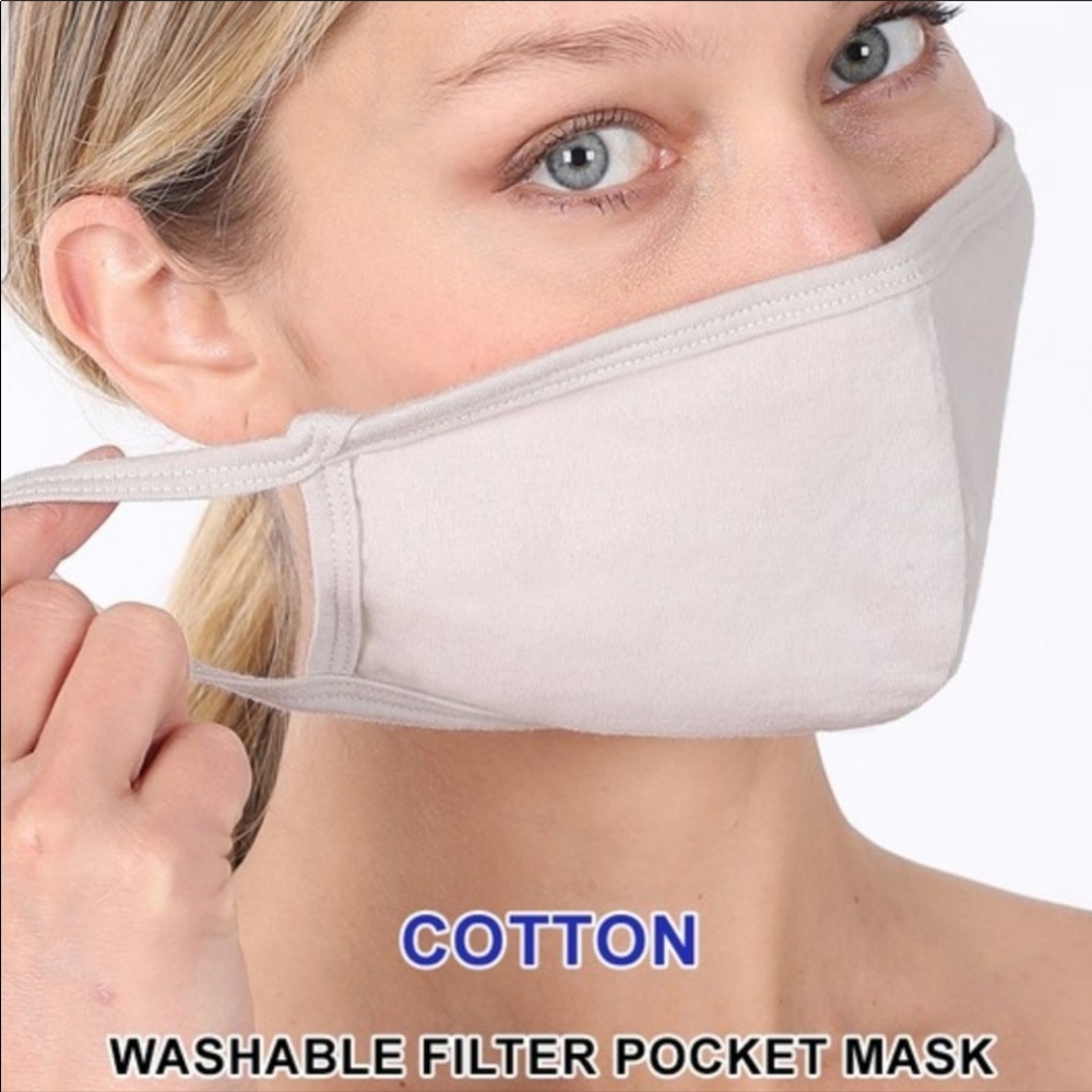 Made In USA Black Face Mask Cotton Reusable - Picture 4 of 5